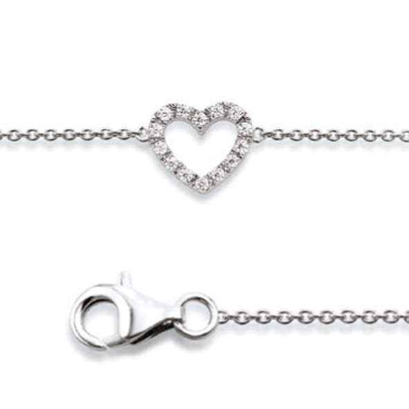 Silber Armband mit Herz und Zirkonia - 6270.03176/1800