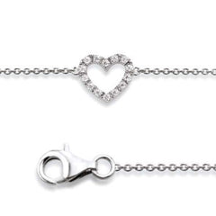 Silber Armband mit Herz und Zirkonia - 6270.03176/1800