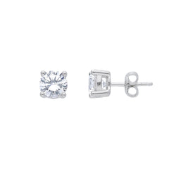 boucles d'oreilles en argent avec zircone