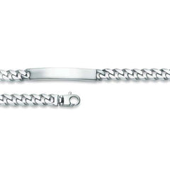 Silber Plaketten Armband mit Panzerkette - 6277.00010/2100
