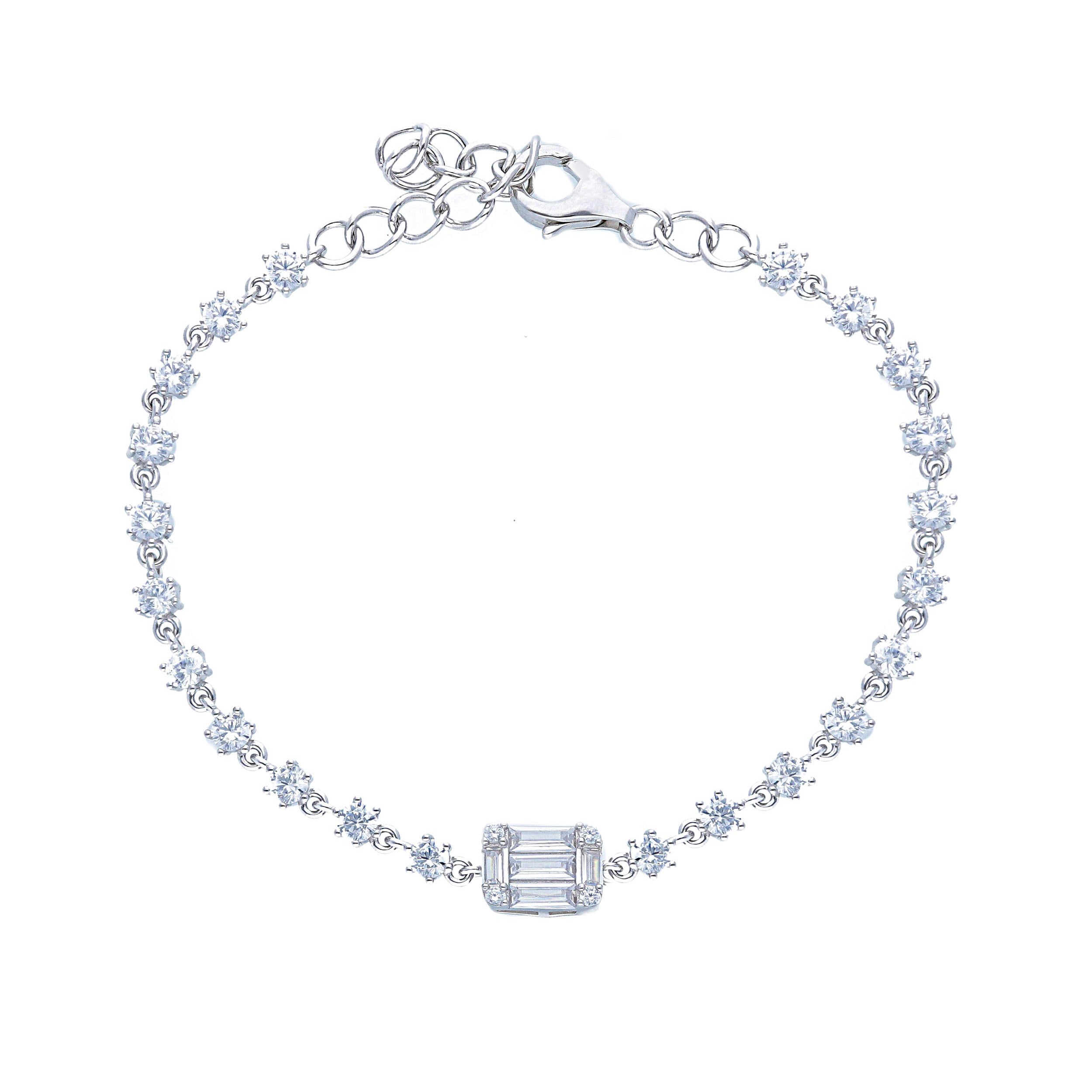 Silberarmband mit Zirkonia