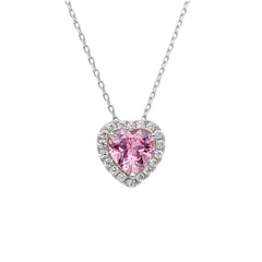 Silbercollier-Halskette mit Herz