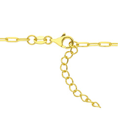 Silberhalskette vergoldet mit Zirkonia