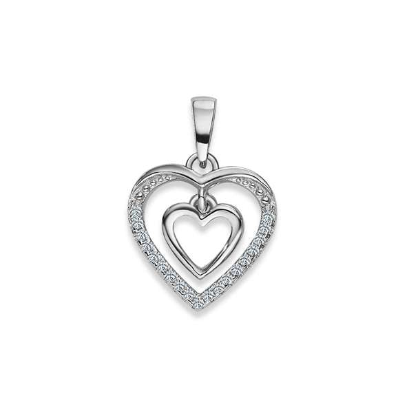 Silver classics 2021 Anhänger Silber 925 weiss – Herz Motiv - 6256.08965/0001