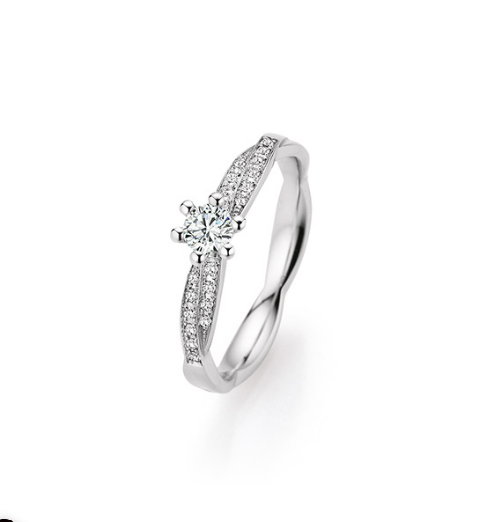 Solitärring mit gefassten Diamanten, Magische Reise - 39-02150-025