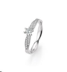 Solitärring mit gefassten Diamanten, Magische Reise - 39-02150-025