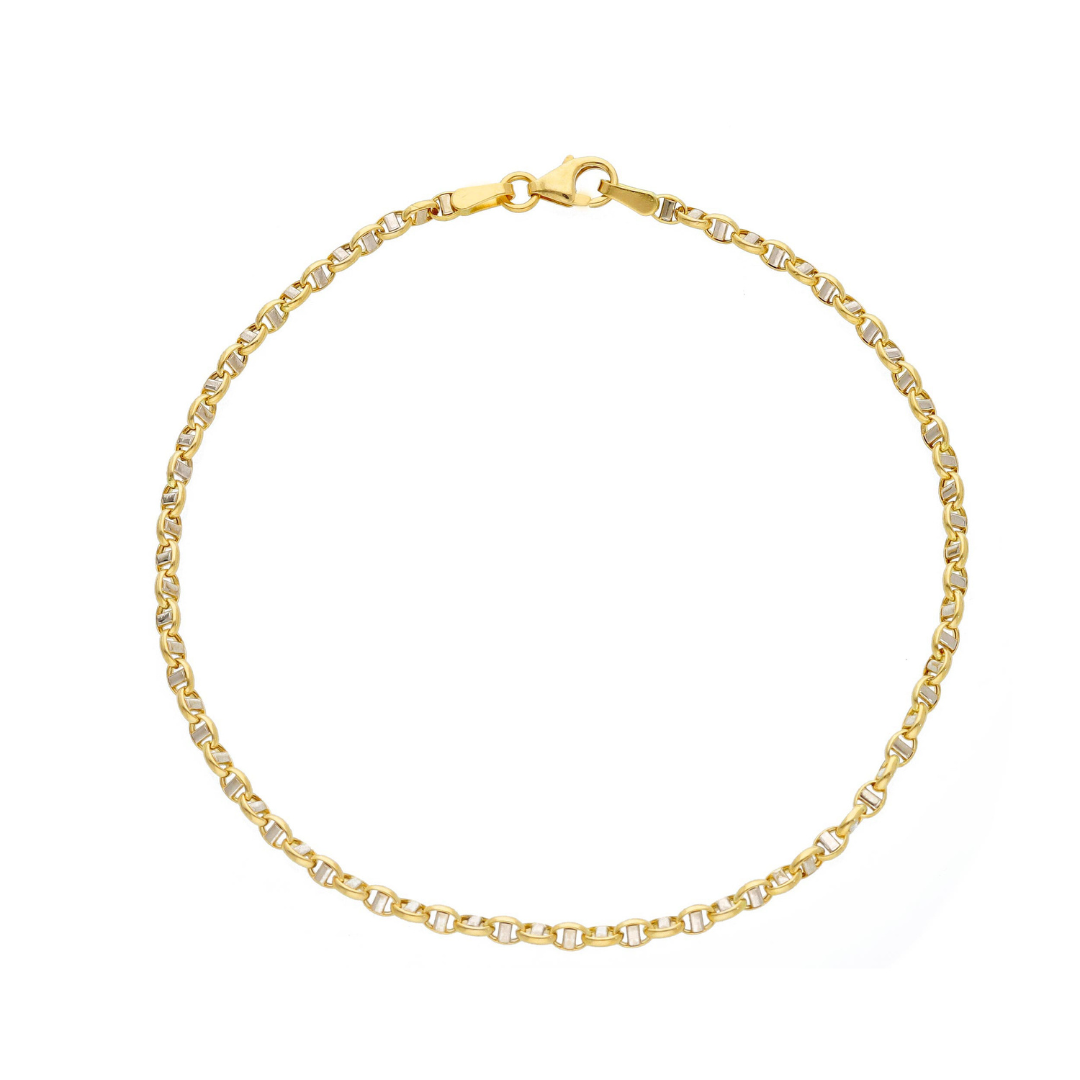 Stäbchenkette Bracelet Bicolor in 18 Karat Gold - VTS080GB21