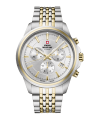 Swiss Military Klassischer Chronograph Silber Bicolor - SM34107.06