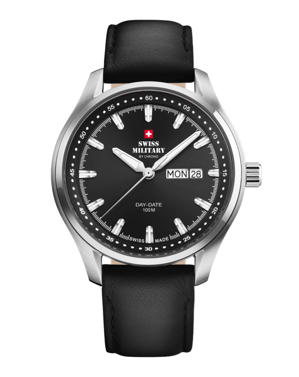 Swiss Military Schwarz Leder