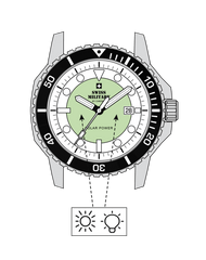 Swiss Military Swiss Solar Sportuhr Schwarz Grün - SMS34102.06