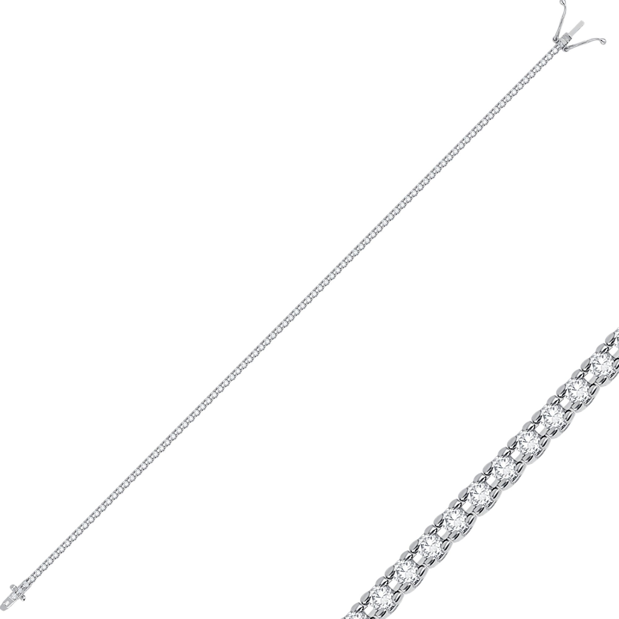 Tennisarmband mit 1.15 ct Diamanten in 585 oder 750 Weissgold