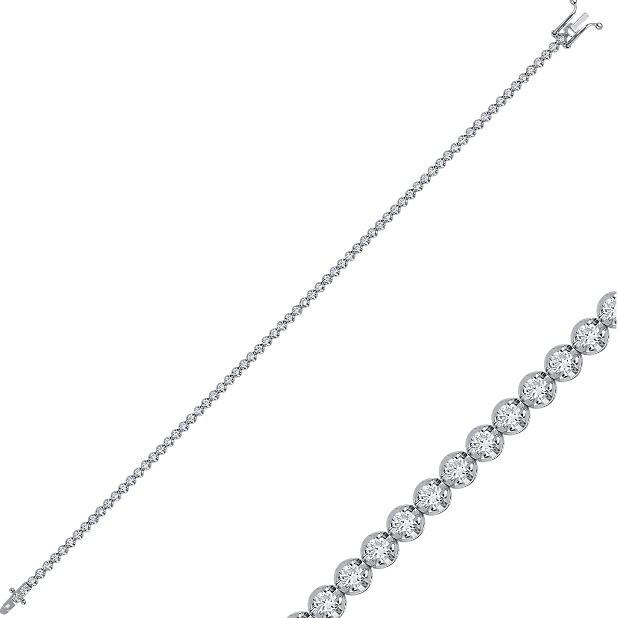 Tennisarmband mit 1.20 ct Diamanten in 585 oder 750 Weissgold