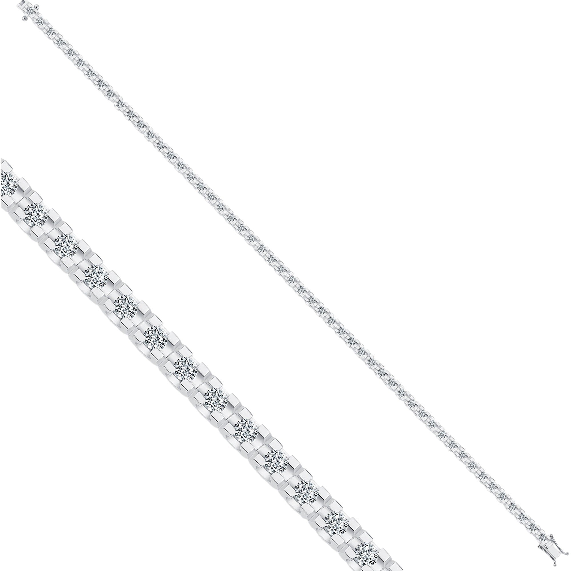 Tennisarmband mit 1.35 ct Diamanten in 585 oder 750 Weissgold