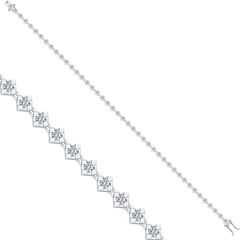 Tennisarmband mit 1.69 ct Diamanten in 585 oder 750 Weissgold