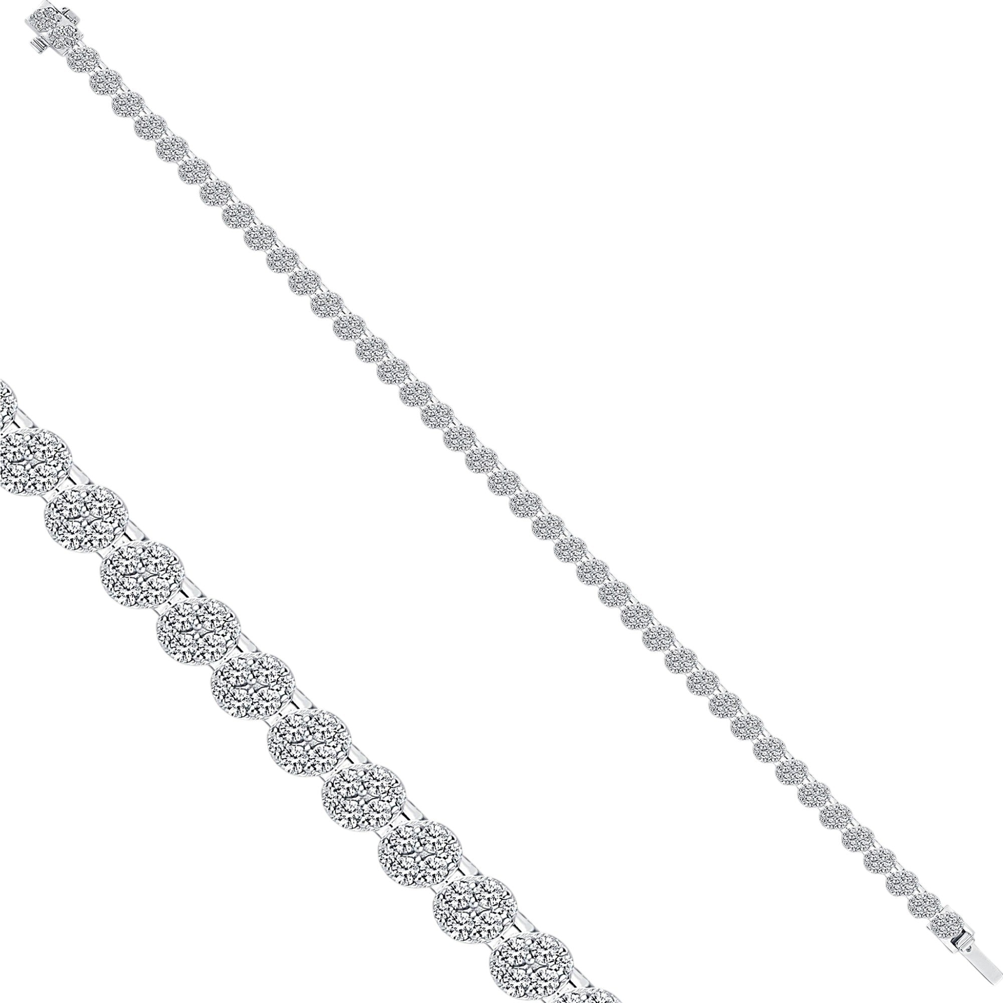Tennisarmband mit 2.52 ct Diamanten in 585 oder 750 Weissgold