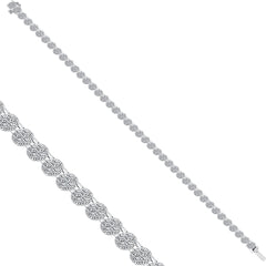 Tennisarmband mit 2.52 ct Diamanten in 585 oder 750 Weissgold