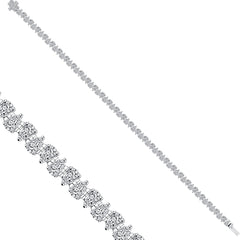 Tennisarmband mit 2.62 ct Diamanten in 585 oder 750 Weissgold