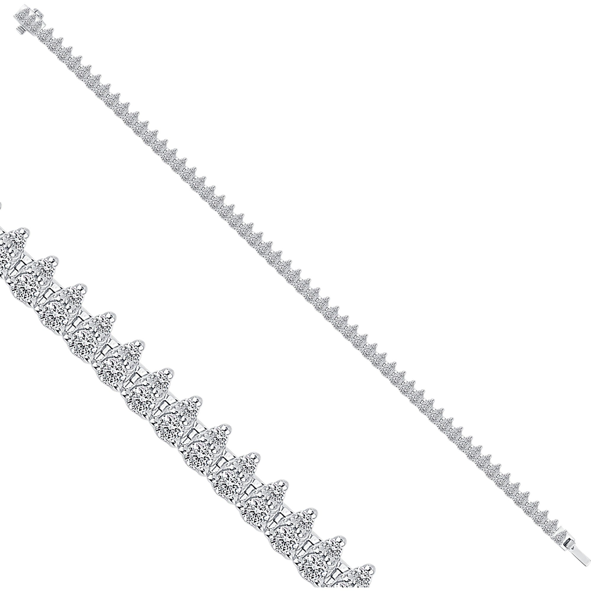 Tennisarmband mit 2.67 ct Diamanten in 585 oder 750 Weissgold