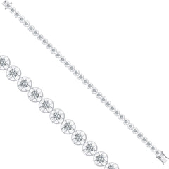 Tennisarmband mit 2.96 ct Diamanten in 585 oder 750 Weissgold