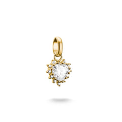 Thomas Sabo Charm Anhänger Herz mit weissem Zirkonia 18K Vergoldet – CC1279-M01-14