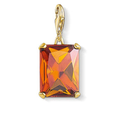 Thomas Sabo Damen Charm-Anhänger Grosser Stein Orange - 1840-472-8