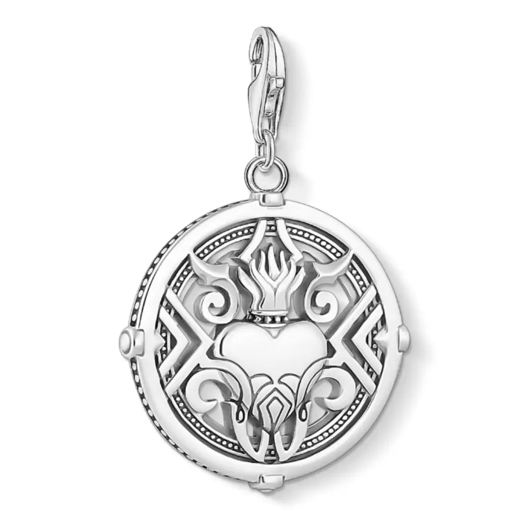 Thomas Sabo Damen Charm-Anhänger Herz mit Flammen - 1748-637-21
