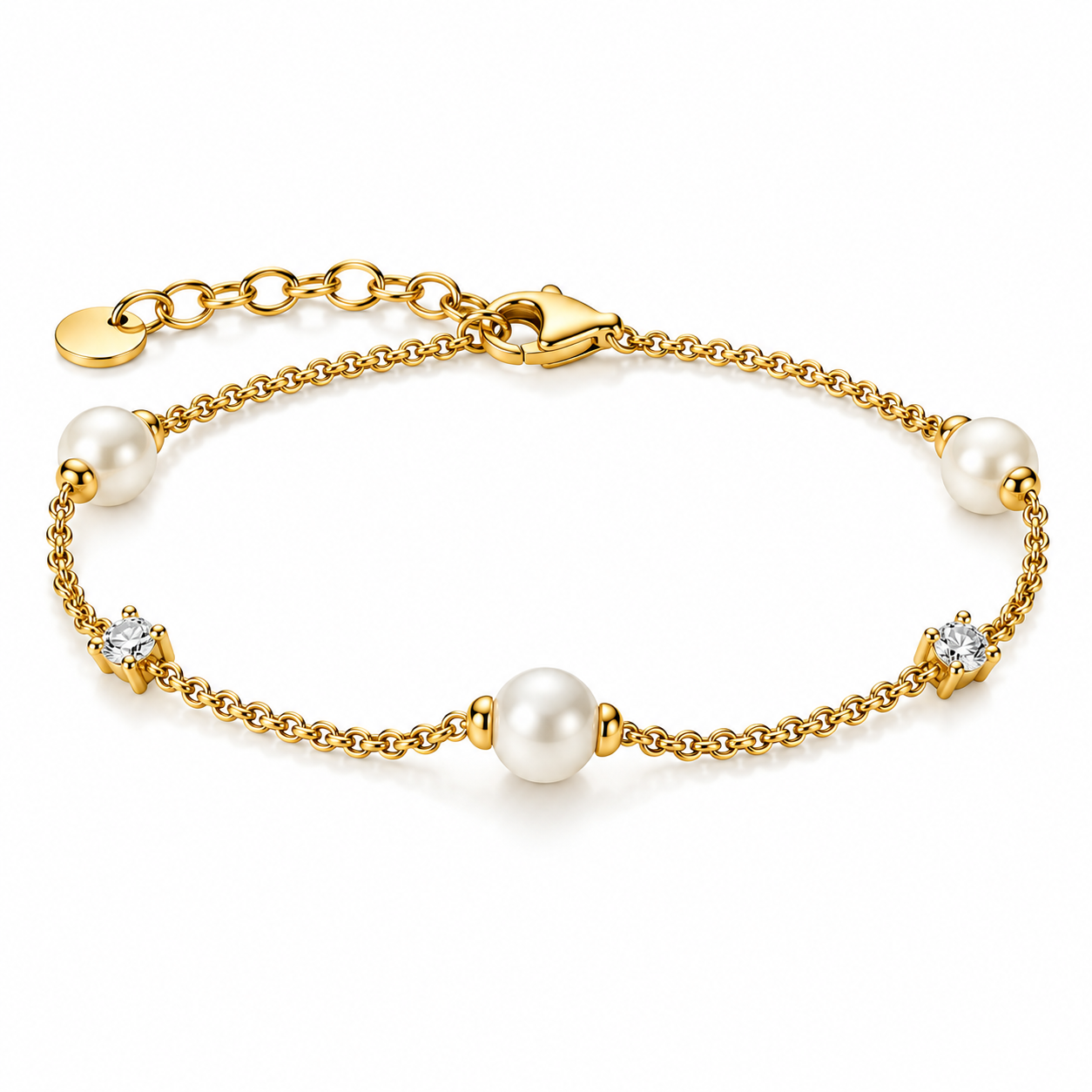 THOMAS SABO Classic Pearls Armband mit Perlen und weissem Zirkonia