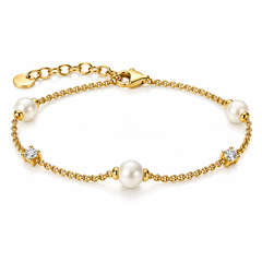 THOMAS SABO Classic Pearls Armband mit Perlen und weissem Zirkonia