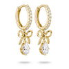 THOMAS SABO Classic TS Creolen mit Schleifen-Detail und weissem Zirkonia, vergoldet