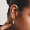THOMAS SABO Classic TS Creolen mit Schleifen-Detail und weissem Zirkonia, vergoldet – CR749-M01-14