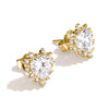 THOMAS SABO Classic TS Ohrstecker mit weissem Zirkonia im Herzschliff, 18k vergoldet – H2315-M01-14