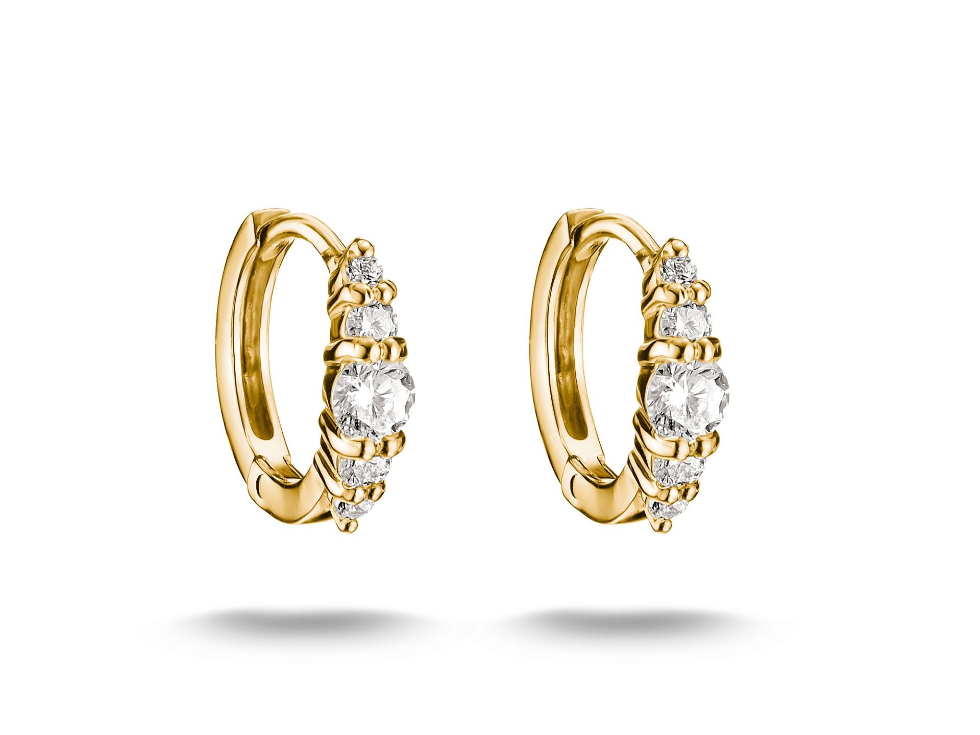 Thomas Sabo Creolen mit weissem Zirkonia 18K Vergoldet Goldfarben – CR778-M01-14