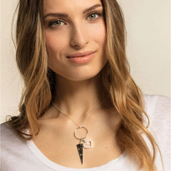 Thomas Sabo Damen Charm-Anhänger Herz mit Pinken Steinen - 1573-699-9