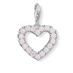 Thomas Sabo Damen Charm-Anhänger Herz mit Pinken Steinen - 1573-699-9
