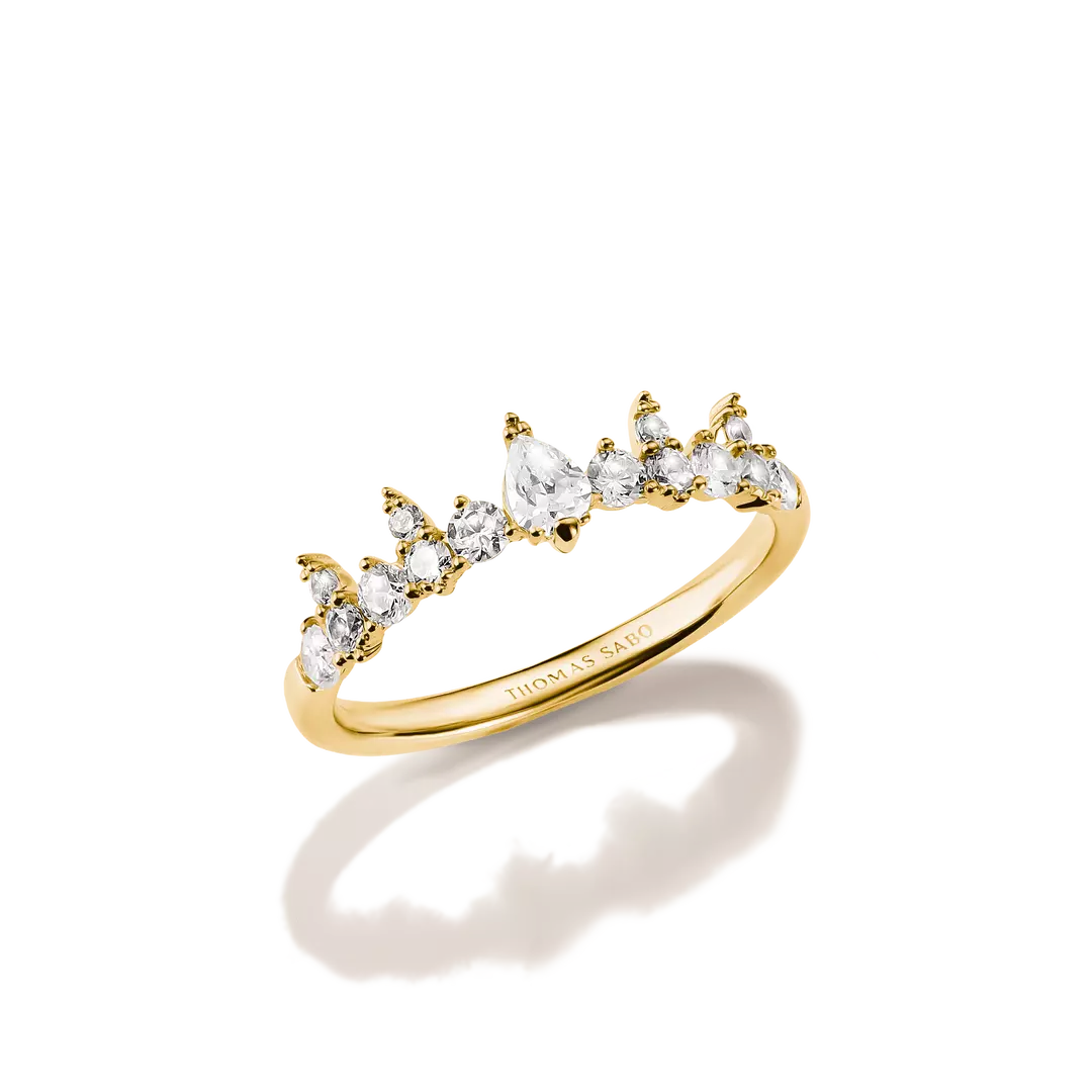 Thomas Sabo Midnight Sky Ring – Himmlische Eleganz in 18K Vergoldung