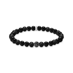 Thomas Sabo Obsidian Bead-Armband Schwarz 19 cm - A2194-705-11-L19