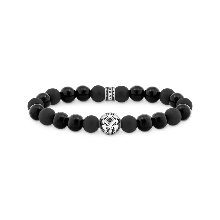 Thomas Sabo Obsidian Beads-Armband geschwärzt 19 cm - A2145-705-11-L19
