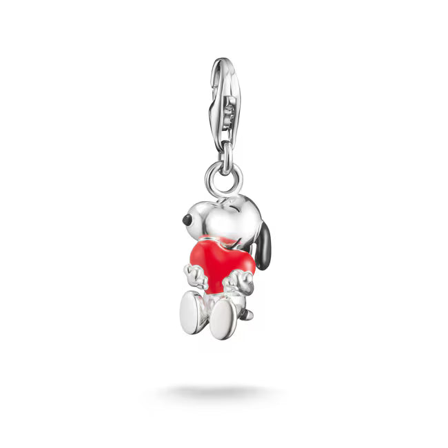 Thomas Sabo Peanuts Charm-Anhänger Snoopy mit Herz Silber 925