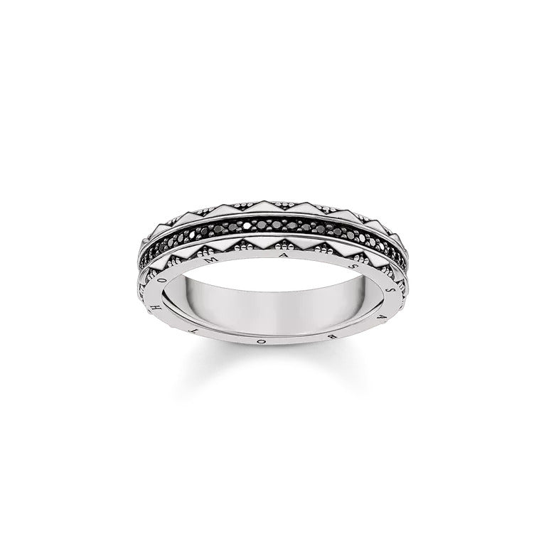 Thomas Sabo Ring mit schwarzen Zirkonia - TR2106-643-11-58