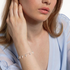 Thomas Sabo Sterling Silver Glam & Soul Armband Eckige Steine mit Baguette-Schliff