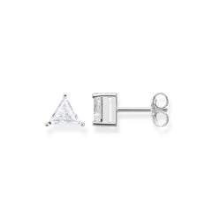 Thomas Sabo Sterling Silver Glam & Soul Damen Ohrstecker Dreiecke Weiss - H1968-051-14
