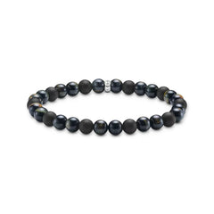 Thomas Sabo Talisman-Armband Tigerauge & Obsidian 19 cm - A2182-806-7-L19