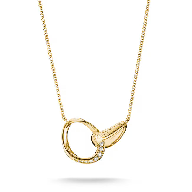 Thomas Sabo Together Halskette vergoldet mit weissen Zirkonia – KE2378-M01-14-L45V