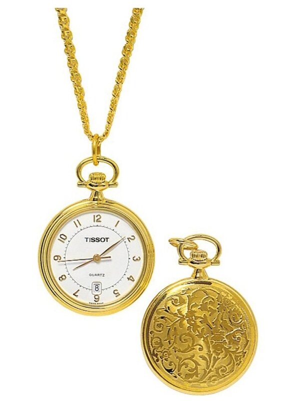 Tissot Pendant Lepin Q. Taschenuhr Quarz Goldfarben