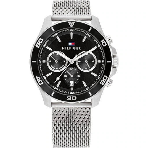 Tommy Hilfiger Jordan Chronograph Silbrig / Schwarz Herrenuhr - 1792092