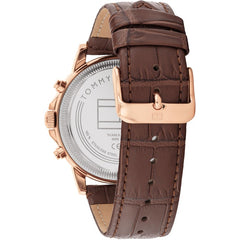Tommy Hilfiger Stewart Day Date Braun / Rosé & Weiss Herrenuhr - 1710606