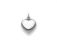 Herzanhänger 18 Karat Weissgold 750 - 13x13 mm