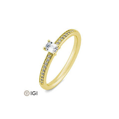 Bague de fiançailles taille baguette – élégante et moderne - 41062310