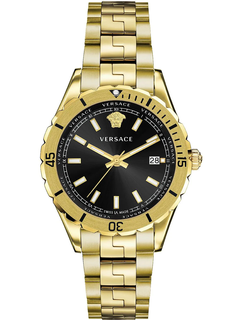 Versace Hellenyium Herren Uhr Gold Schwarz
