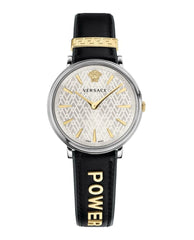 Versace Herrenuhr Edelstahl Silber Schwarz